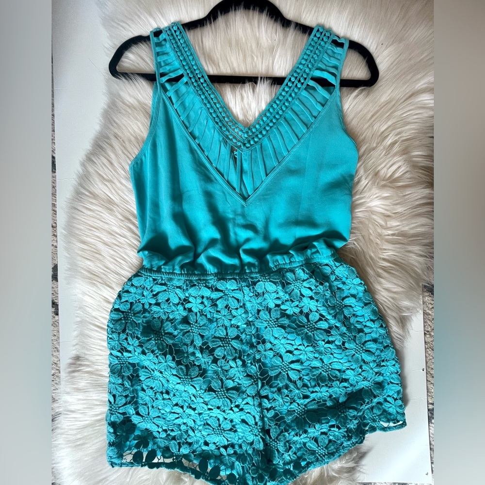 Naked Zebra Turquoise Romper